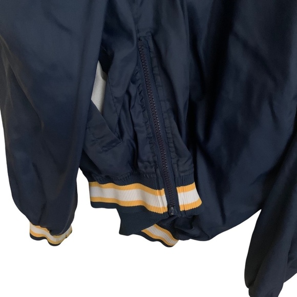Vintage Michigan Wolverines 80s 90s Embroidered Spellout Starter Sideline Jacket - Picture 4 of 7